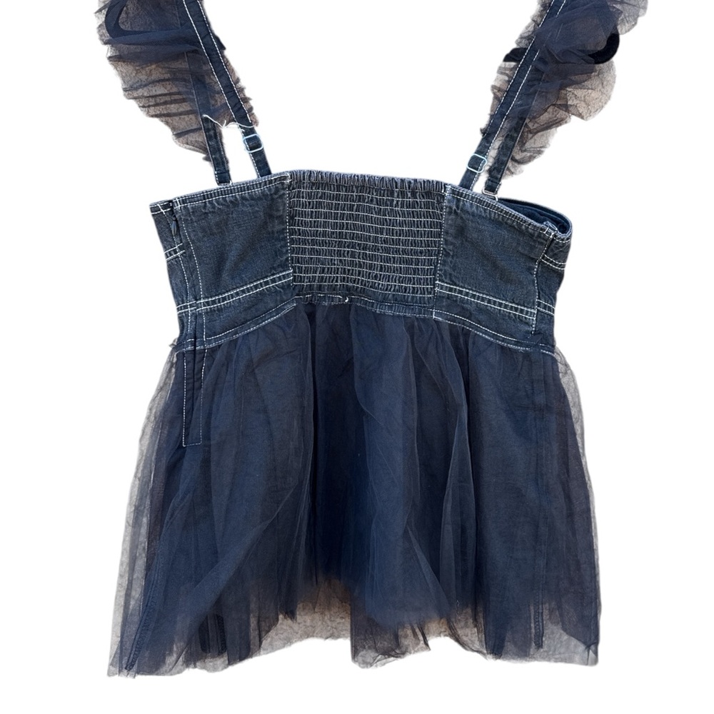 Pilcro Anthropologie Tulle Babydoll Blouse Size Medium NWT - Picture 5 of 10